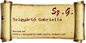 Szigyártó Gabriella névjegykártya