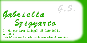 gabriella szigyarto business card