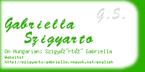 gabriella szigyarto business card